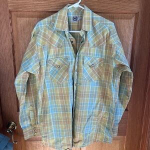 Cinch Plaid pearl snap Western, long sleeve shirt
